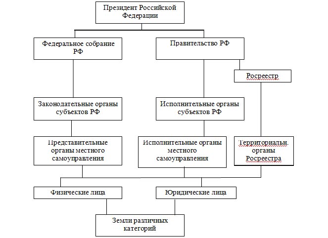 Структура управления земельным фондом РФ